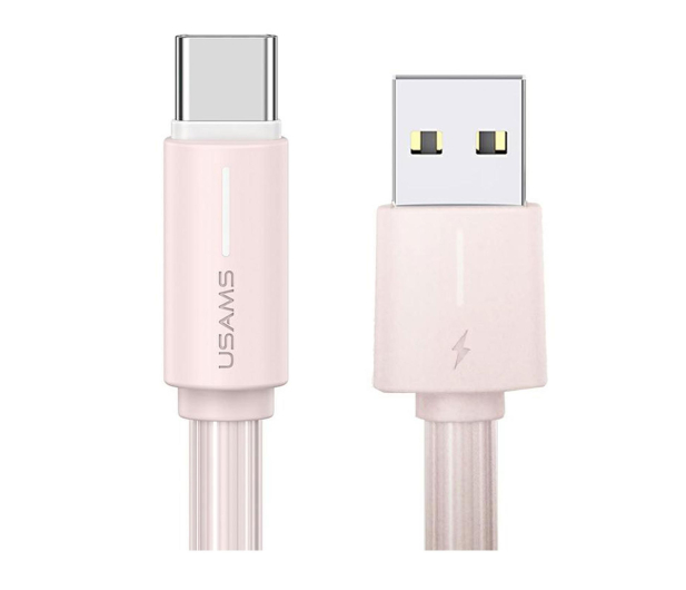 USAMS Kabel USB-C 3A YU Series 1mUSB-C/USB-A różowy - 1569085 - zdjęcie